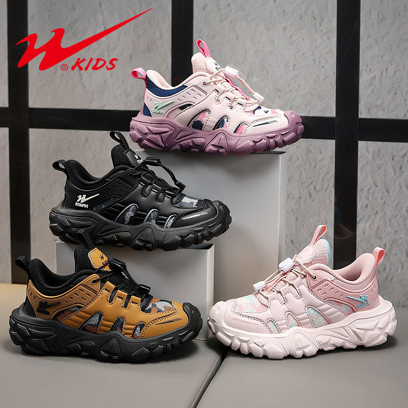 篮球鞋童鞋儿童男孩软底双星新款运动鞋男童防水休闲秋冬纽扣皮面