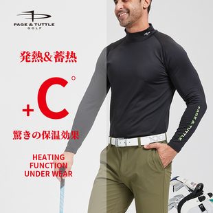 golf男装 男秋冬发热运动保暖polo衫 打底衫 佩奇塔特高尔夫t恤长袖