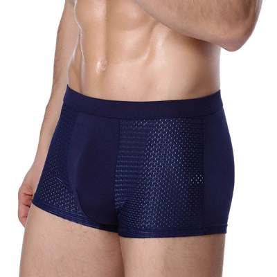 5PCS/Lot 8XL Mesh Hole Mens Underwear Boxers Men Boxer Under