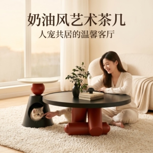 意式极简轻奢设计师茶几