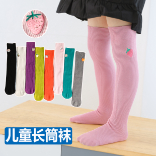 女童长筒夏季薄款女童袜子过膝盖韩国公主袜小腿堆堆袜宝宝高筒袜