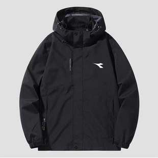 2026新款春秋迪亚多纳户外冲锋衣男士硬壳薄款情侣防水防风女外套