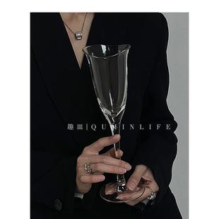 杨柳依依 新疆 春日素语 包邮 喇叭形轻奢红酒杯葡萄酒高脚杯 趣皿