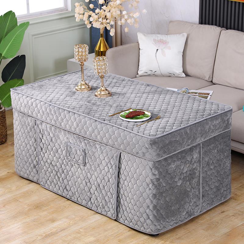 新疆包邮新款烤火罩加厚电炉罩长方形烤火桌罩套电烤炉桌取暖桌套