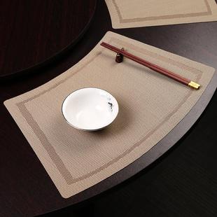 新疆包邮圆桌新中式扇形餐垫餐桌防烫西餐垫酒店家用轻奢高级感垫