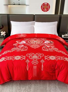 新疆包邮红色结婚被套单件单人1.5米1.8m床双人200x230cm加大喜庆