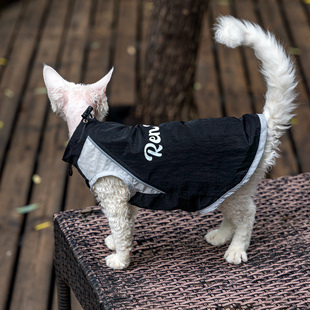 户外黑色轻量化防晒马甲冲锋衣无毛猫衣服德文衣服斯芬克斯猫