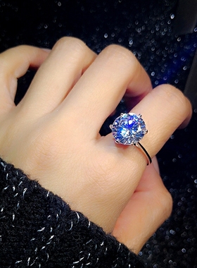 欧美风夸张925银鸽子蛋主播戒指