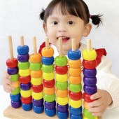 串珠对对碰颜色幼儿园玩具3到6小中班益智区蒙氏早教思维训练手眼