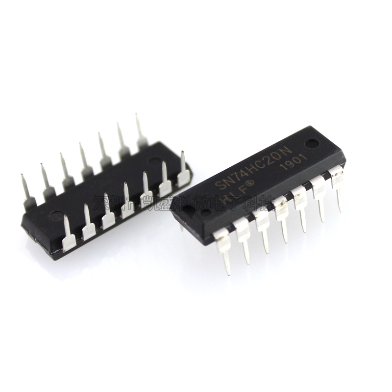直插式 74HC20 HD74HC20P SN74HC20N DIP-14 双4输入与非门 全新