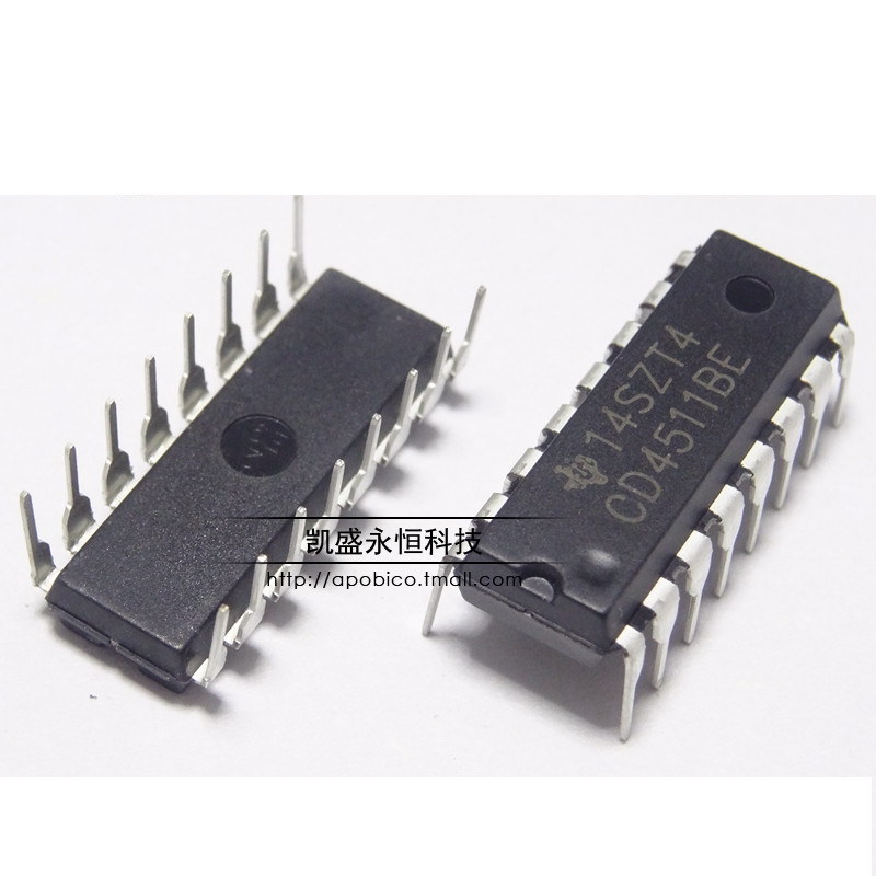 直插 CD4511BE  HEF 4511 DIP-16 锁存解码器驱动器 国产全新