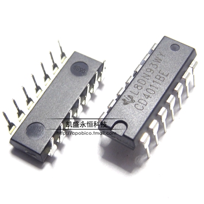 直插  CD4011BE DIP14 CD4011 HCF4011BE 与非门IC四2输入与非门