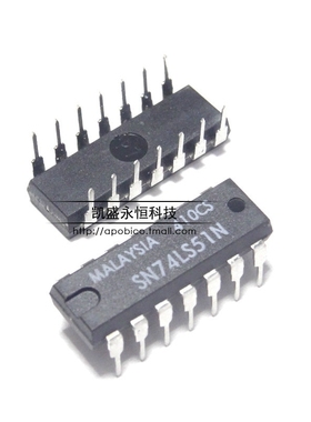 直插式 SN74LS51N HD74LS51P 74LS51 DIP-14 双路2宽2输入 逻辑IC