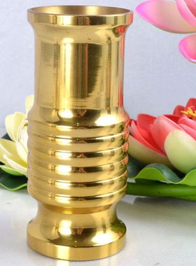 纯铜素面观音风水摆件