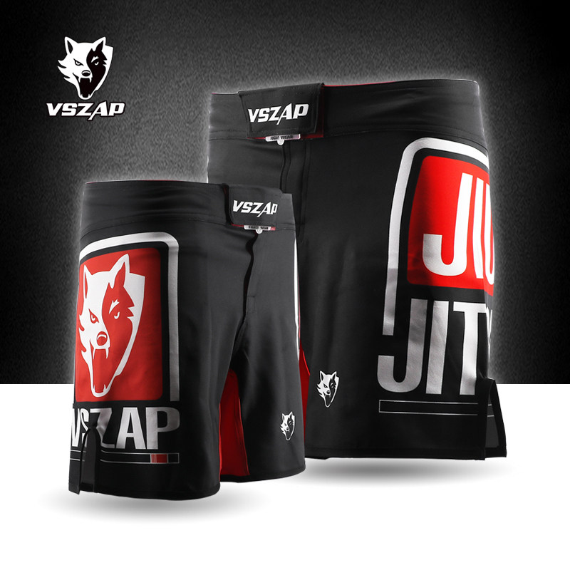 VSZAP搏击综合格斗UFC泰拳击MMA短裤男女柔JIU黑带训练五分裤踢拳
