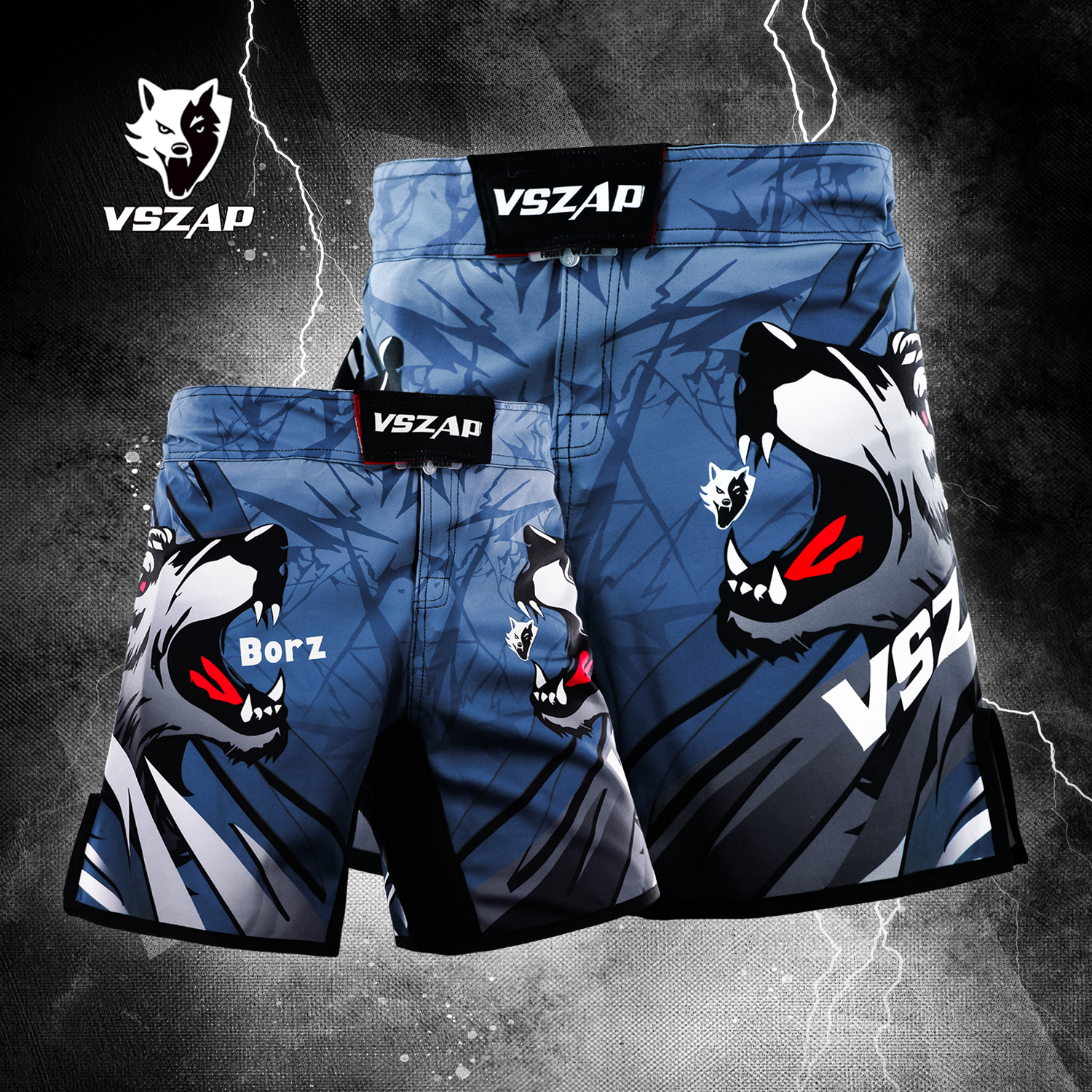 VSZAP狂怒格斗短裤MMA拳击泰拳训练跑步休闲健身综合运动短裤