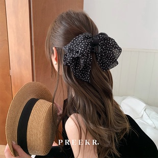 高級感 復(fù)古蝴蝶結(jié)抓夾氣質(zhì)鯊魚夾女2025新款 preeKr淺春印象 法式
