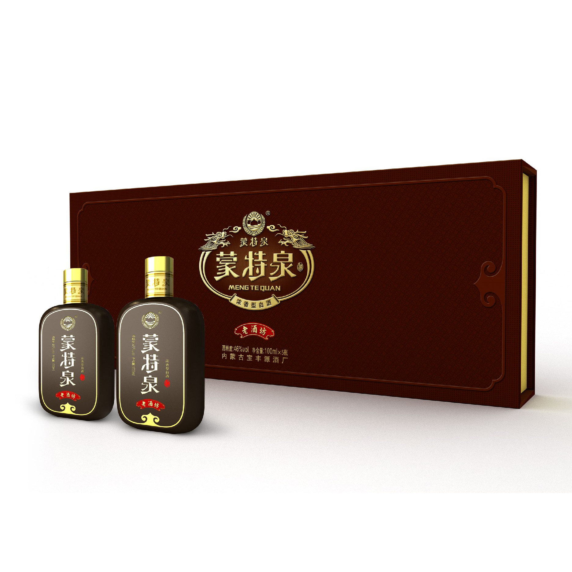 蒙特泉老酒坊浓香型纯粮食高度白白酒/调香白酒