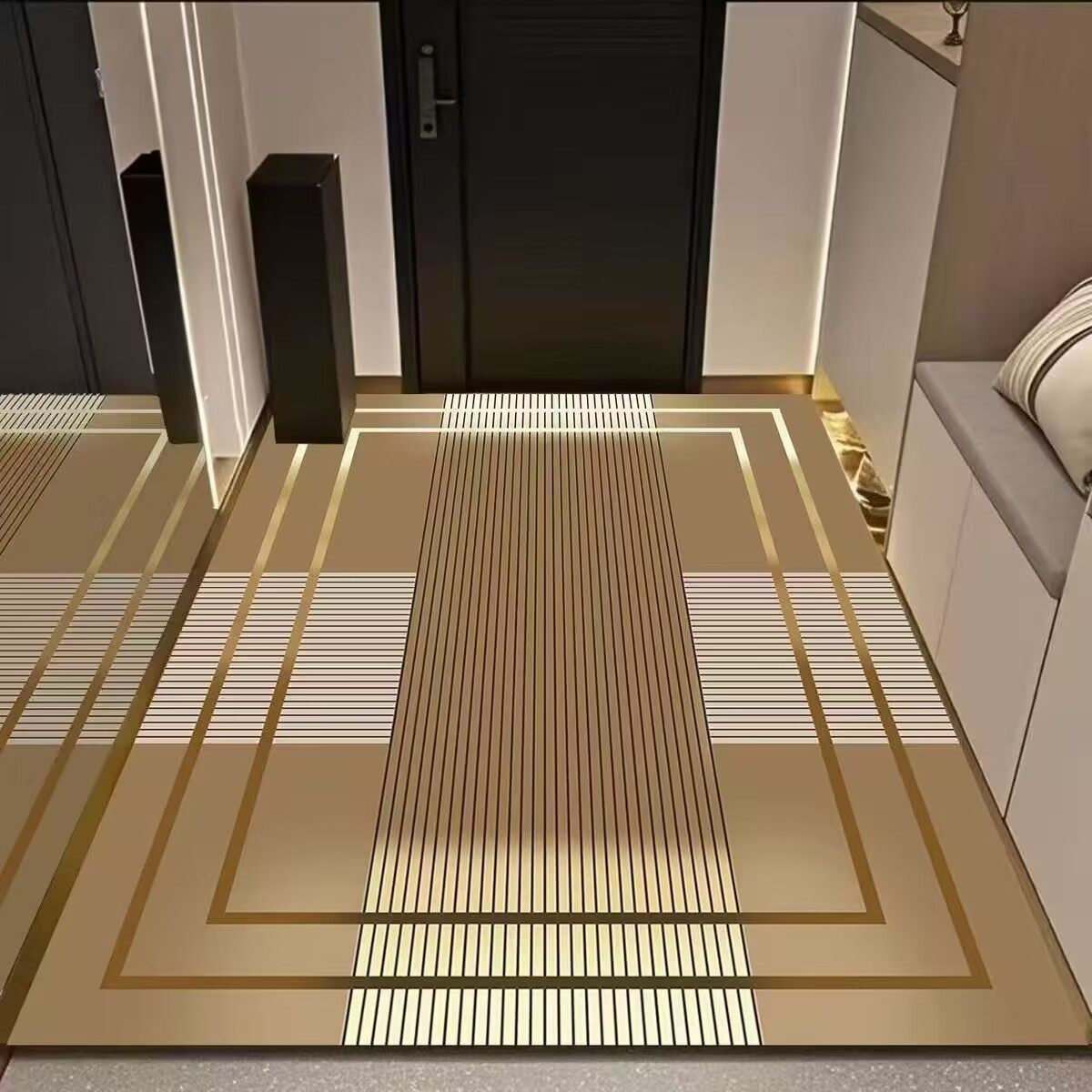 中式入户门垫客厅玄关进门脚垫乳胶底吸水家用耐脏防滑地毯可裁剪,居家布艺,入户地垫,淘宝优惠券,粉丝福利购,淘宝优惠卷