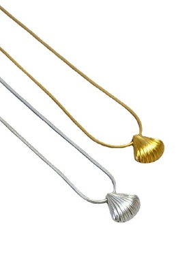 韩国网红博主fever文艺复古做旧贝壳吊坠小众简约气质项链女