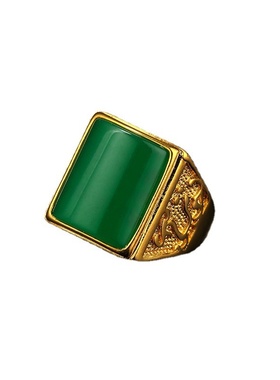 网红道具福发财戒指仿真越南沙金戒指男士金属镀金戒子开口指