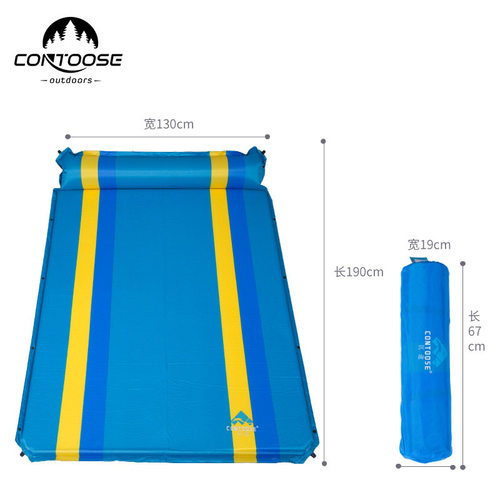 匡途自动充气加厚加宽便携双人防潮户外露营野营帐篷睡-封面