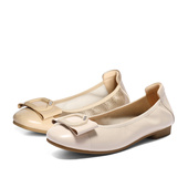 森达妈妈鞋 XPN01CQ5 牛皮舒适平底浅口单鞋 女款 2025秋新商场同款