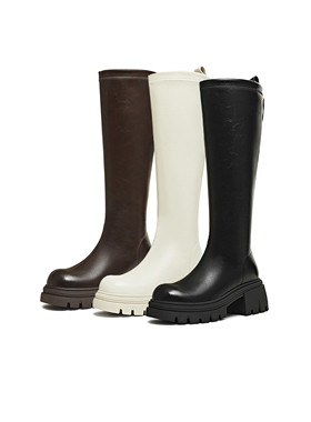 天美意厚底弹力靴骑士靴长靴女鞋子冬高筒时装靴KTX21DG5