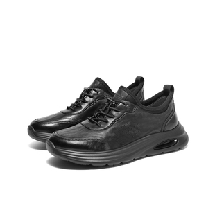 百丽Belle男鞋厚底休闲健步鞋2025春季商务全皮运动鞋D2X18AM5
