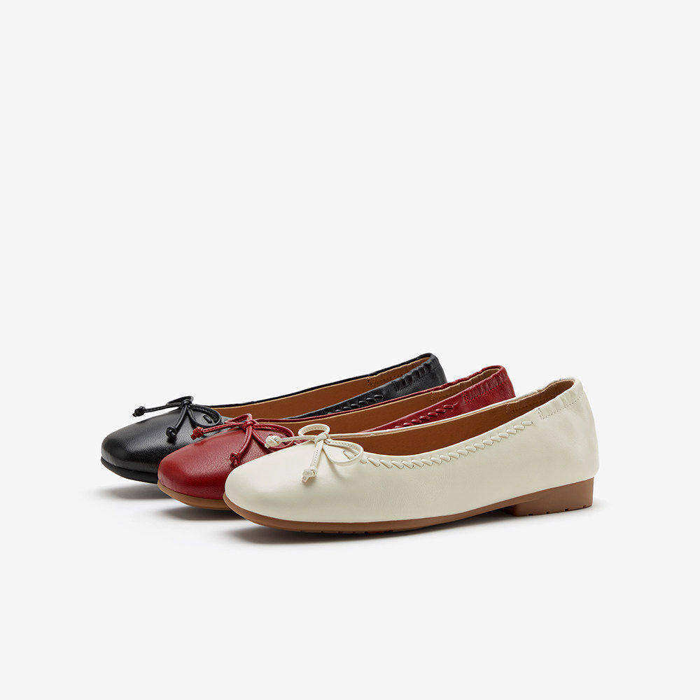 Bata拔佳单鞋浅口2026春大洋百货简约风羊皮软底低跟女鞋AOP22AQ6