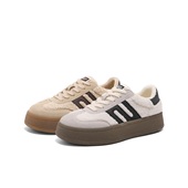 子复古德训鞋 春季 保暖加绒毛毛鞋 百丽Belle女鞋 厚底板鞋 D1Q1DAM5