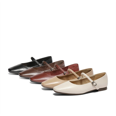 森达玛丽珍女鞋2025春季新款通勤气质芭蕾平底浅口单鞋ZTF33AQ5