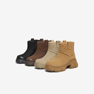 靴厚底短靴休闲靴子CEG10DD5 时装 TATA他她暖喵喵雪地靴2025冬季 款