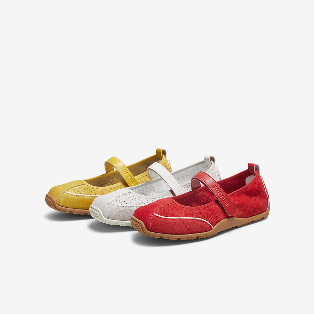 百思图2025秋季商场新款透气芭蕾舞鞋玛丽珍鞋休闲女单鞋D3310CQ5