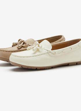 专柜正品拔佳2026春新款女鞋豆豆鞋时尚百搭舒适通勤单鞋UFP27AA6