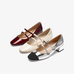 复古粗跟玛丽珍单鞋 法式 AAK08AM6 音乐剧2026春款 73hours女鞋