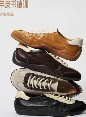 专柜拔佳2026春季新款女鞋德训鞋软薄底复古休闲板鞋ALI45AM6