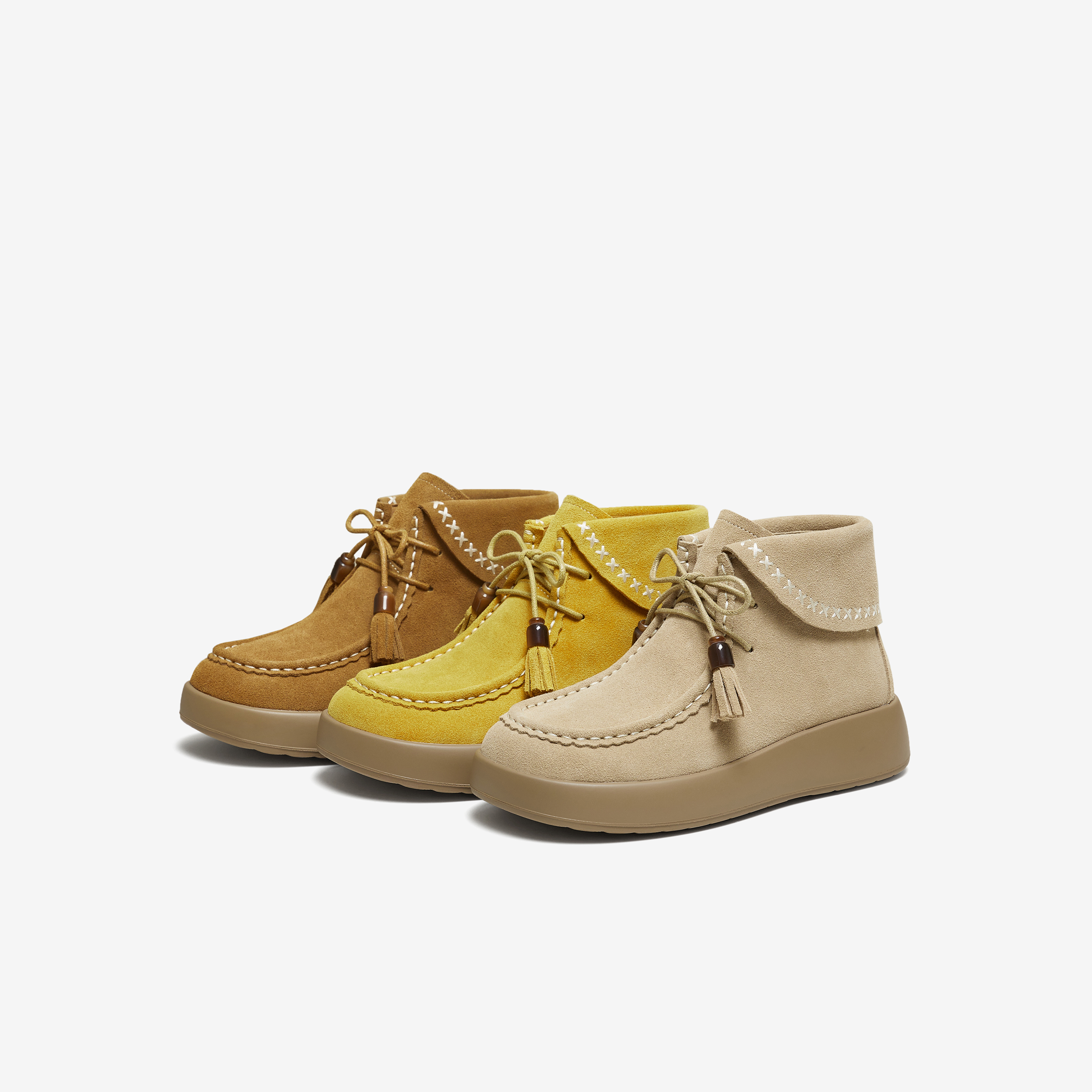 TATA他她勃肯鞋2025新款女鞋复古厚底鞋休闲软底鞋子4WY01DD5