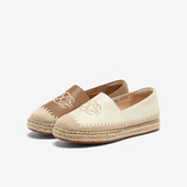 平底女单鞋 百思图2024春新款 休闲懒人一脚蹬小香风渔夫鞋 A0051AA4