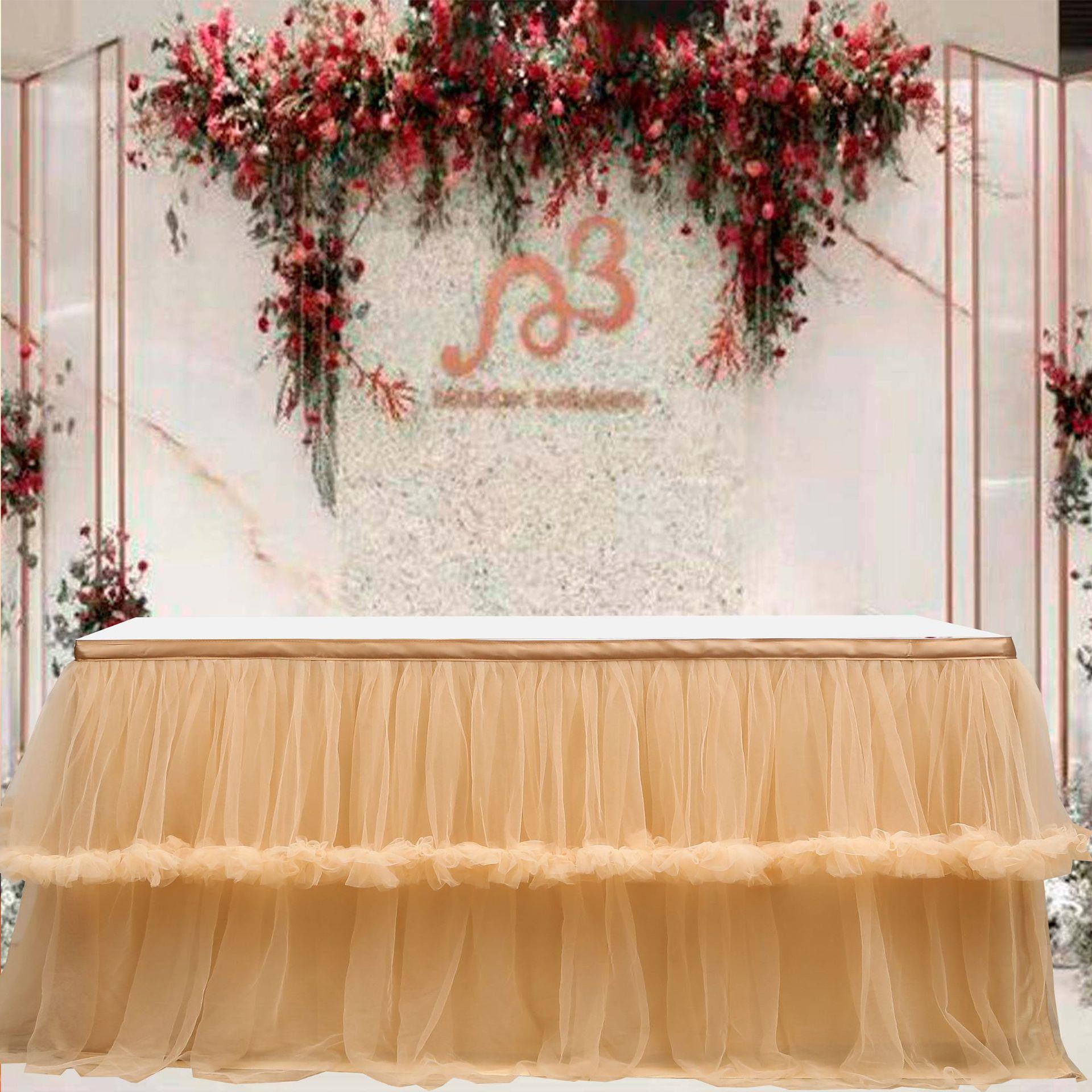 mesh lace irregular dessert party birthday wedding table