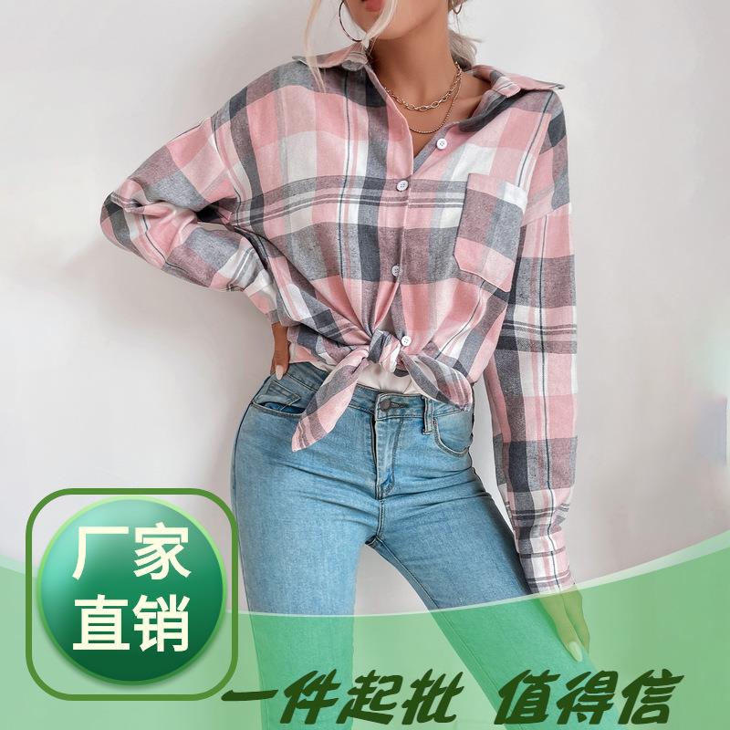 length medium womens shirt plaid discount back pocket plus