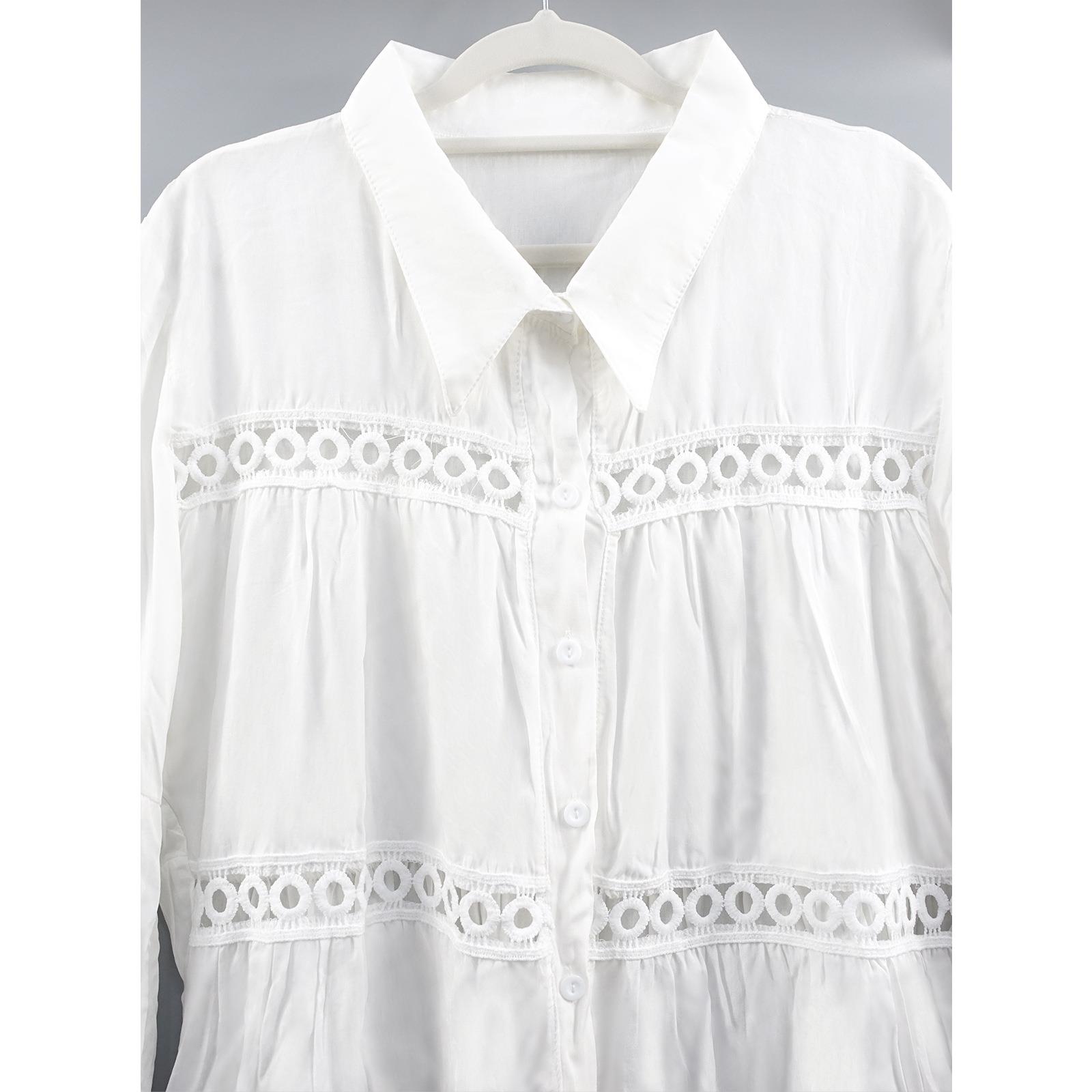 Summer beach coverup sun protection womens outerwear white