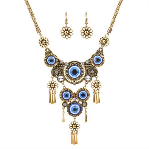 Necklace Retro Personalized Turkish Blue Eyes Collarbone