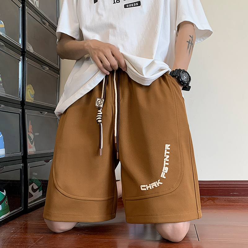 休闲短裤男美式篮球训练五分裤青少年裤子夏季潮牌宽松直筒运动裤