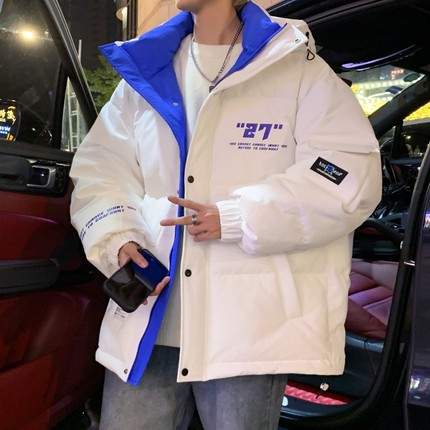 白鸭绒羽绒服男冬季加厚保暖冬装衣服美式潮牌高级感痞帅炸街外套
