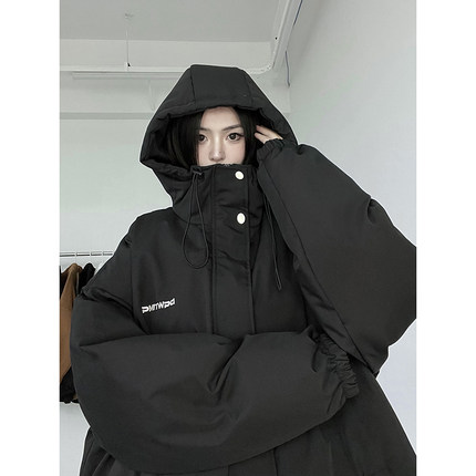 2024新款美式棉袄子冲锋衣外套男款冬季加厚羽绒棉服高街潮牌冬装