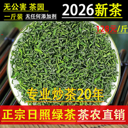 山东日照绿茶2026年新茶特级春茶高火浓香型炒青板栗香袋装500g装