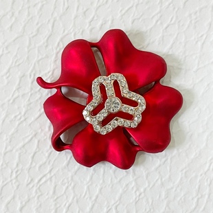 铜妇联标志胸针水钻胸花妇女联合会胸章徽章定做高档磁扣丝巾扣