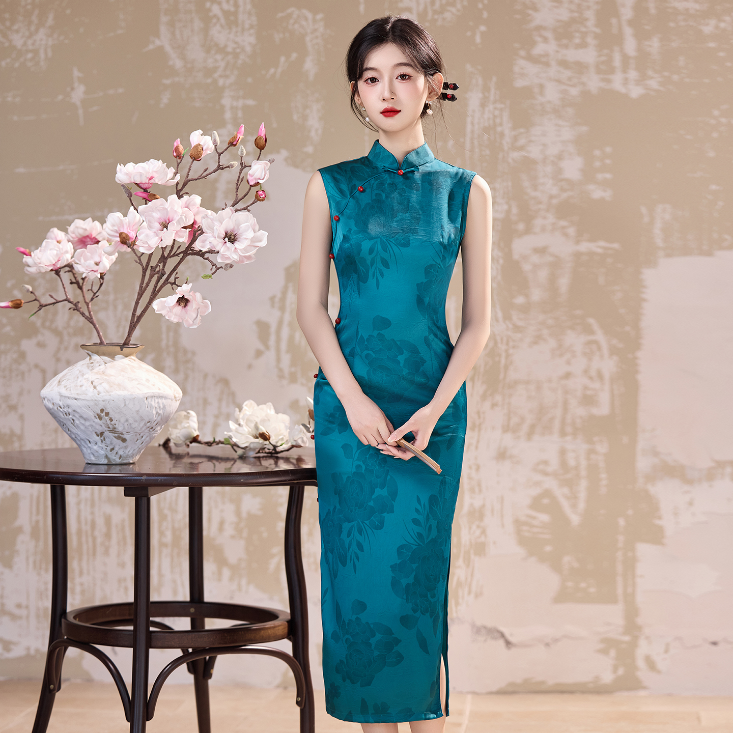 无袖绝美旗袍女新中式2025新款