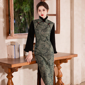 加绒加厚旗袍高级感气质大方得体冬季 新中式 国风改良长袖 超好看女